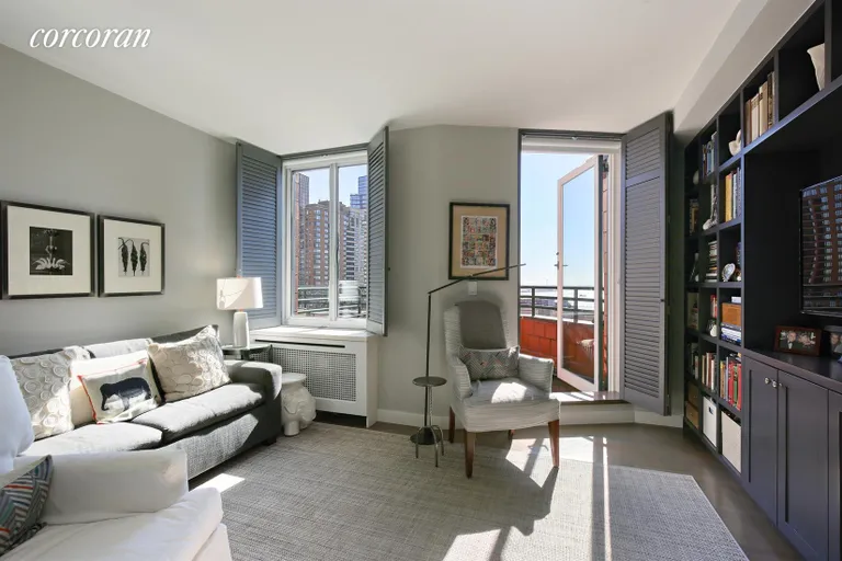 New York City Real Estate | View 333 Rector Place, PH6S | 3rd Bedroom/Den with Terrace and River Views | View 10