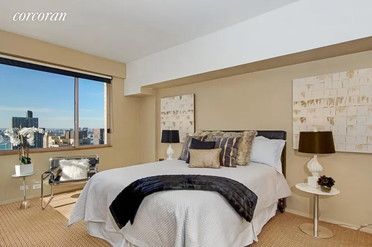 New York City Real Estate | View 350 West 50th Street, 31E | Master Bedroom | View 2