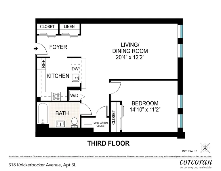 318 Knickerbocker Avenue, 3L | floorplan | View 6