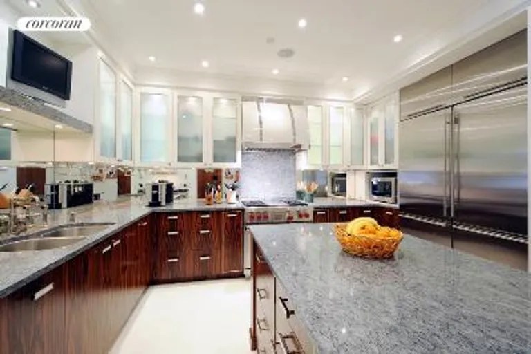 New York City Real Estate | View 80 Chambers Street, 8F | Custom Chefs Kitchen | View 5