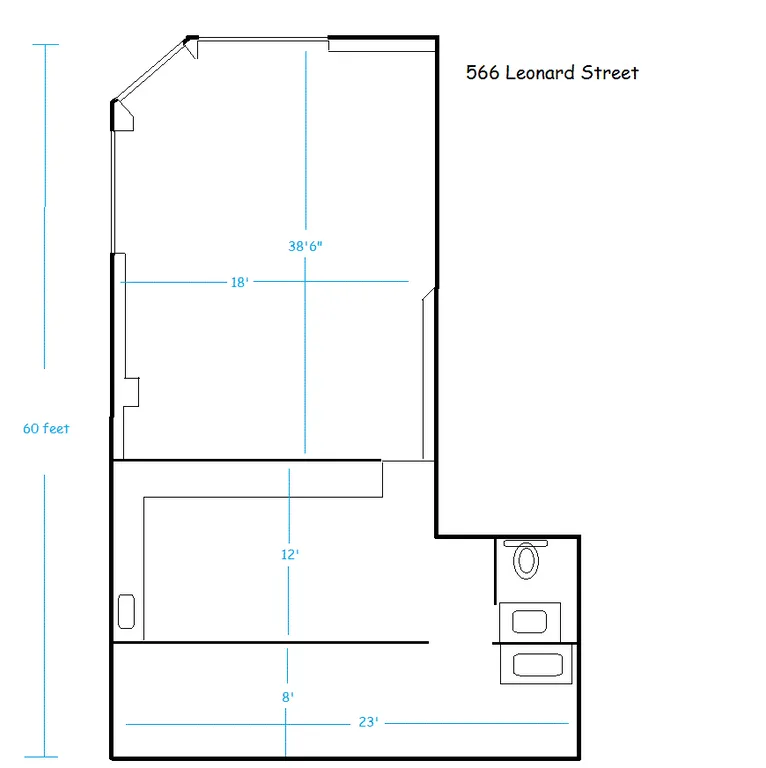 566 Leonard Street, A | floorplan | View 7