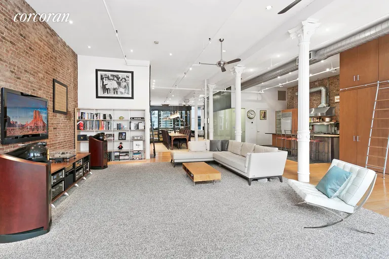 New York City Real Estate | View 15 Mercer Street, 3 | Living Area, Exposed Brick | View 2
