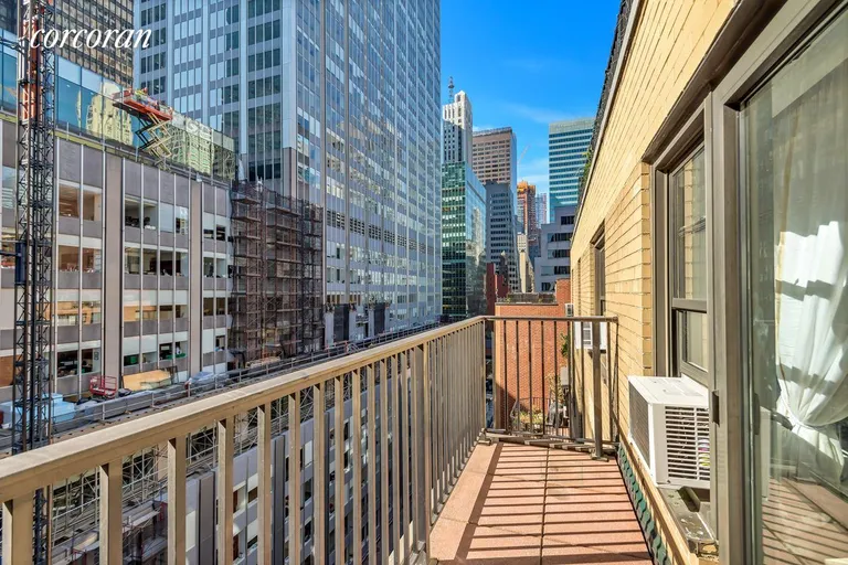 New York City Real Estate | View 135 East 54th Street, 16K | Private Terrace with West View | View 11