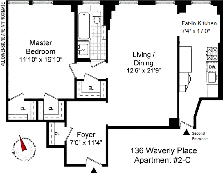 136 Waverly Place, 2C | floorplan | View 8