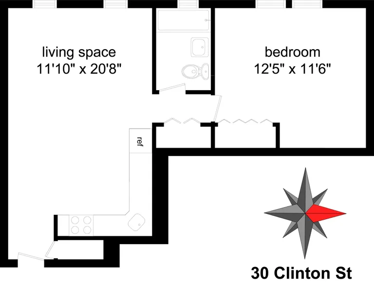 30 Clinton Street, 2F | floorplan | View 5