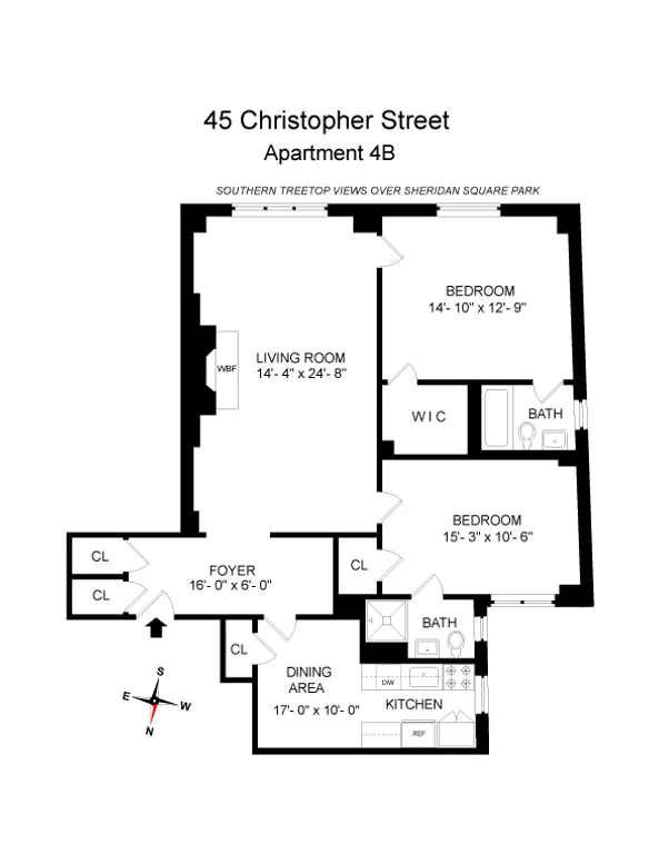 45 Christopher Street, 4B | floorplan | View 10