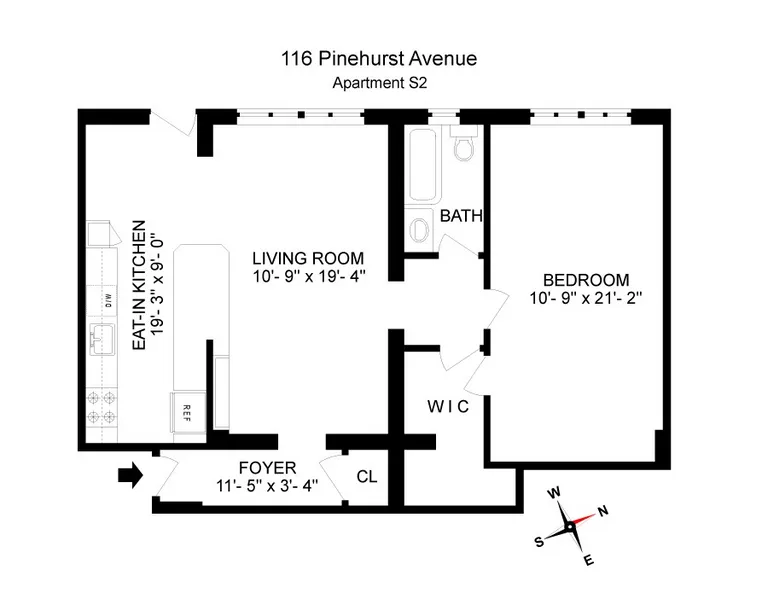 116 Pinehurst Avenue, S2 | floorplan | View 5