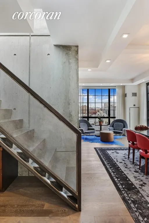 New York City Real Estate | View 205 Water Street, 7FG | Dramatic Rooftop Staircase | View 18