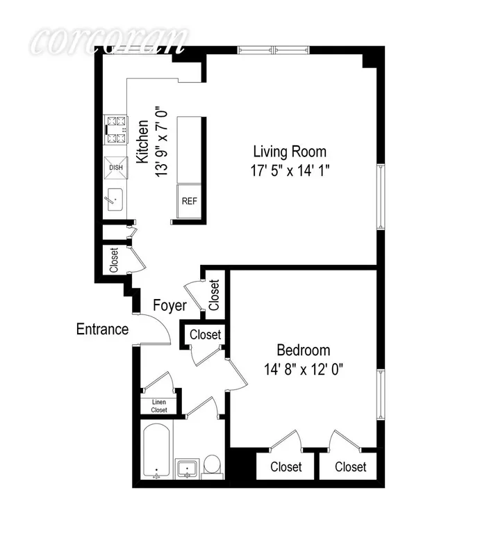 New York City Real Estate | View 80 La Salle Street, 6c | Floor Plan | View 7