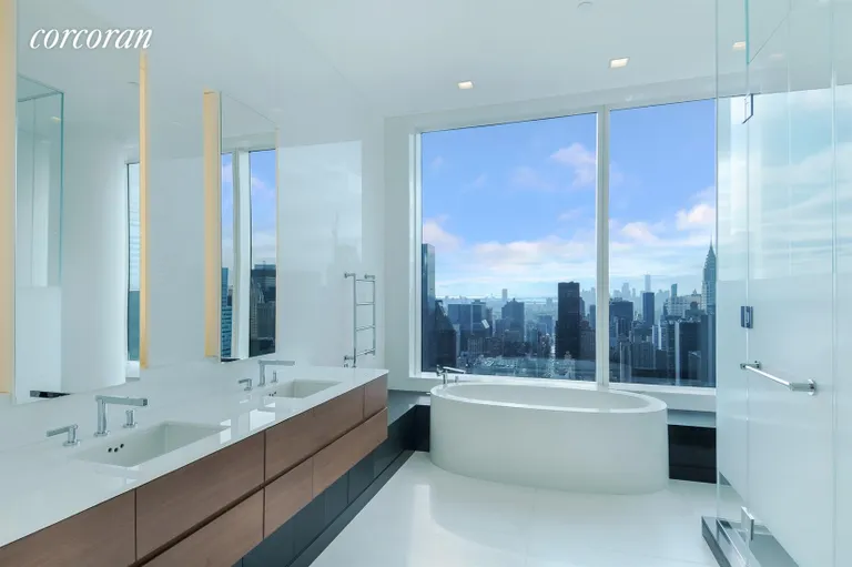 New York City Real Estate | View 252 East 57th Street, 60B | Master Bathroom | View 4