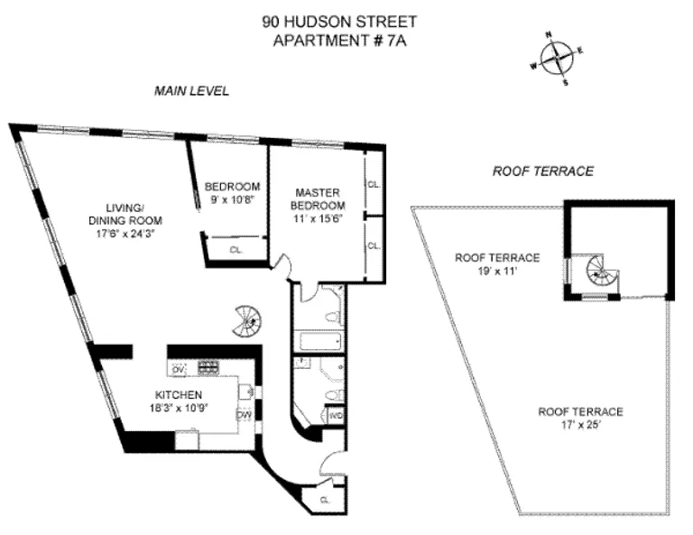 90 Hudson Street, 7A | floorplan | View 9
