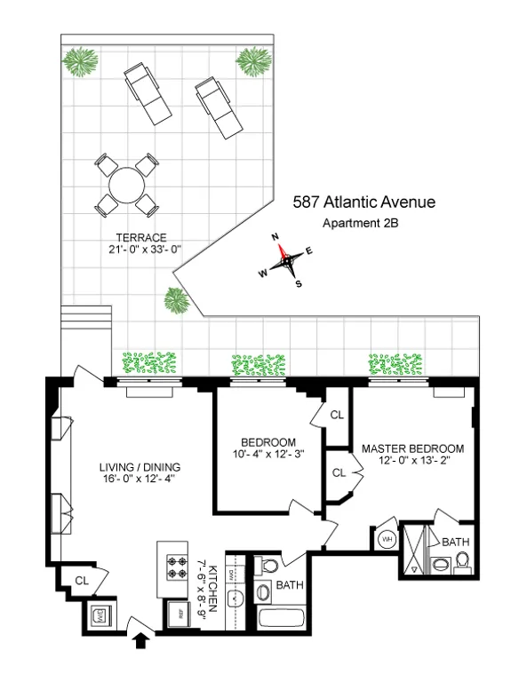 457 Atlantic Avenue, 2B | floorplan | View 8
