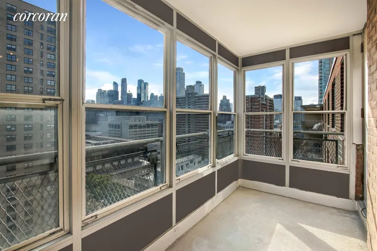 New York City Real Estate | View 303 West 66th Street, 20GE | Enclosed Balcony | View 6