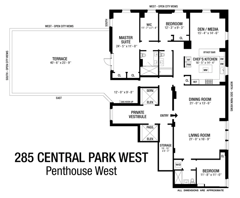285 Central Park West, PH WEST | floorplan | View 26