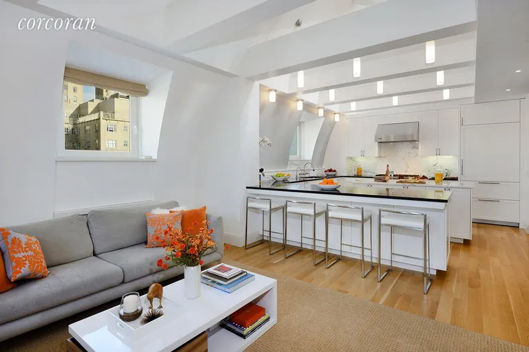 New York City Real Estate | View 285 Central Park West, PH WEST | Open Kitchen-Den | View 8