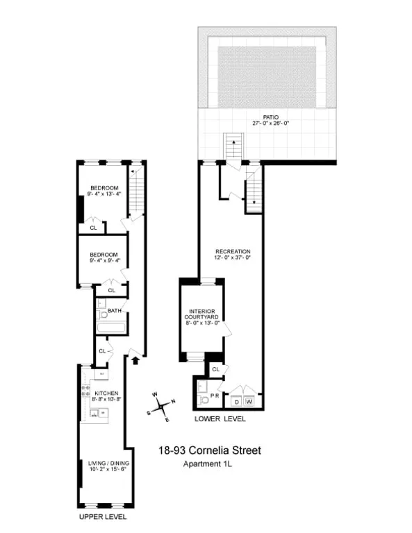 18-93 Cornelia Street, 1L | floorplan | View 8