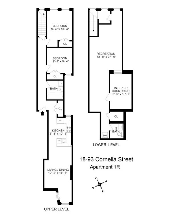 18-93 Cornelia Street, 1R | floorplan | View 7