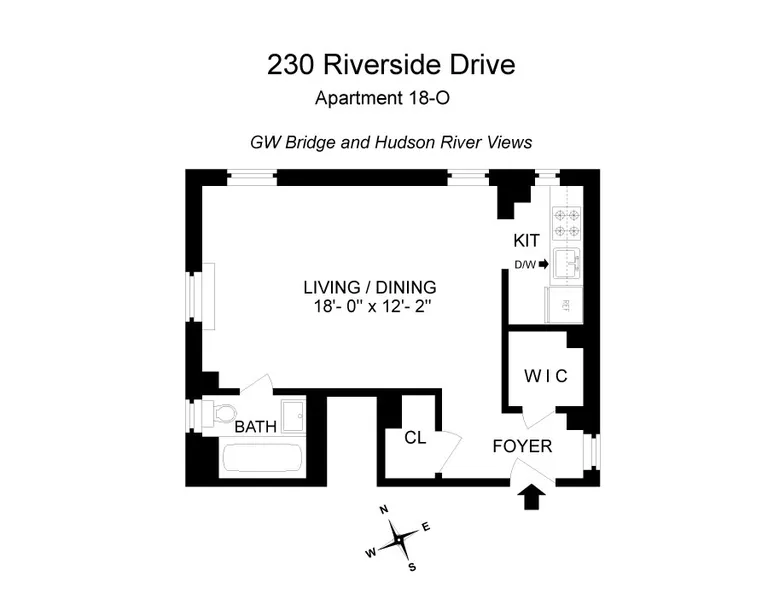 230 Riverside Drive, 180 | floorplan | View 7