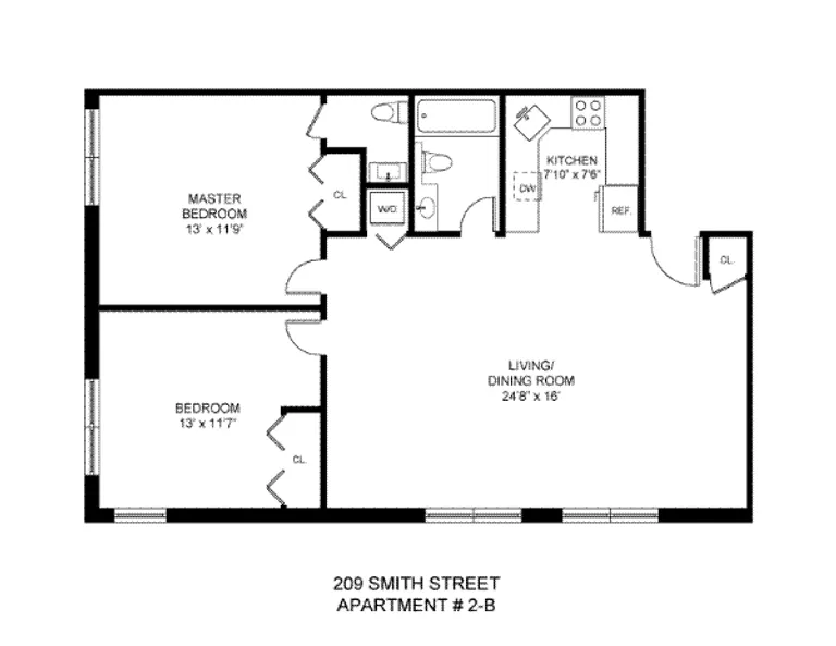 209 Smith Street, 2B | floorplan | View 9