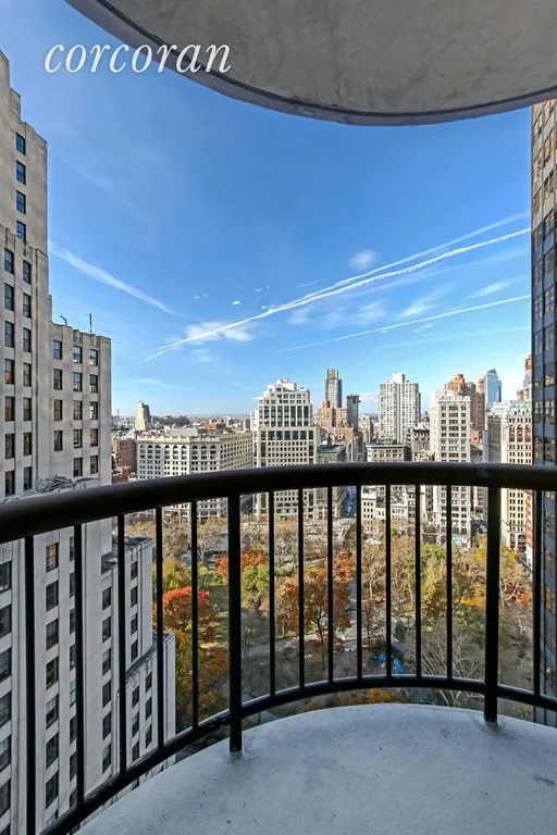 New York City Real Estate | View 45 East 25th Street, 28A | Private balcony with park and skyline view! | View 2