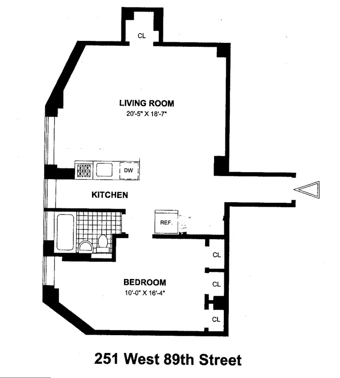 251 West 89th Street, 4E | floorplan | View 7