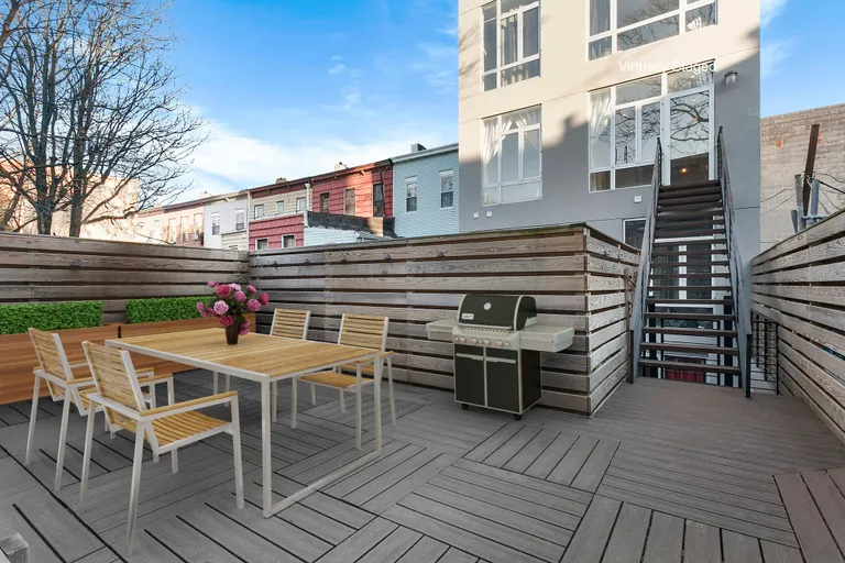 New York City Real Estate | View 13 Melrose Street, 2B | Large, Recently Decked Backyard | View 6