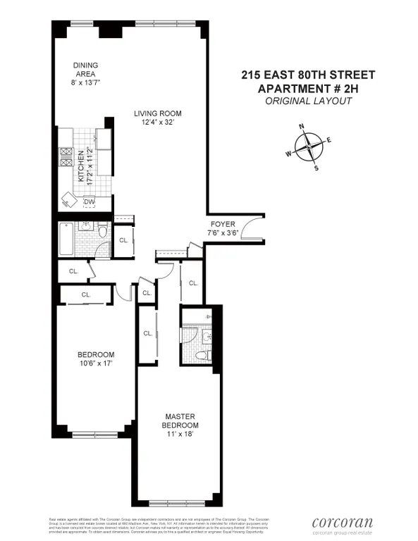 215 East 80th Street, 2H | floorplan | View 9