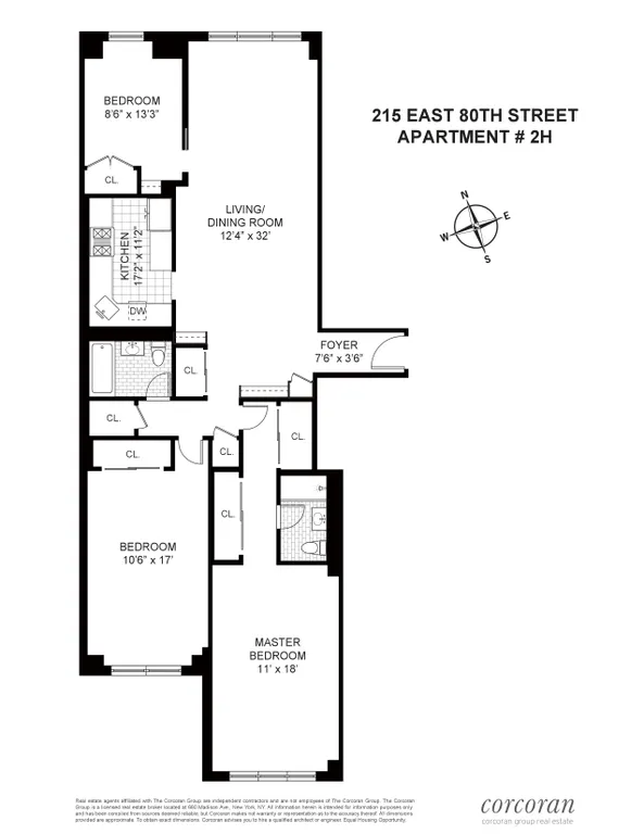 215 East 80th Street, 2H | floorplan | View 10