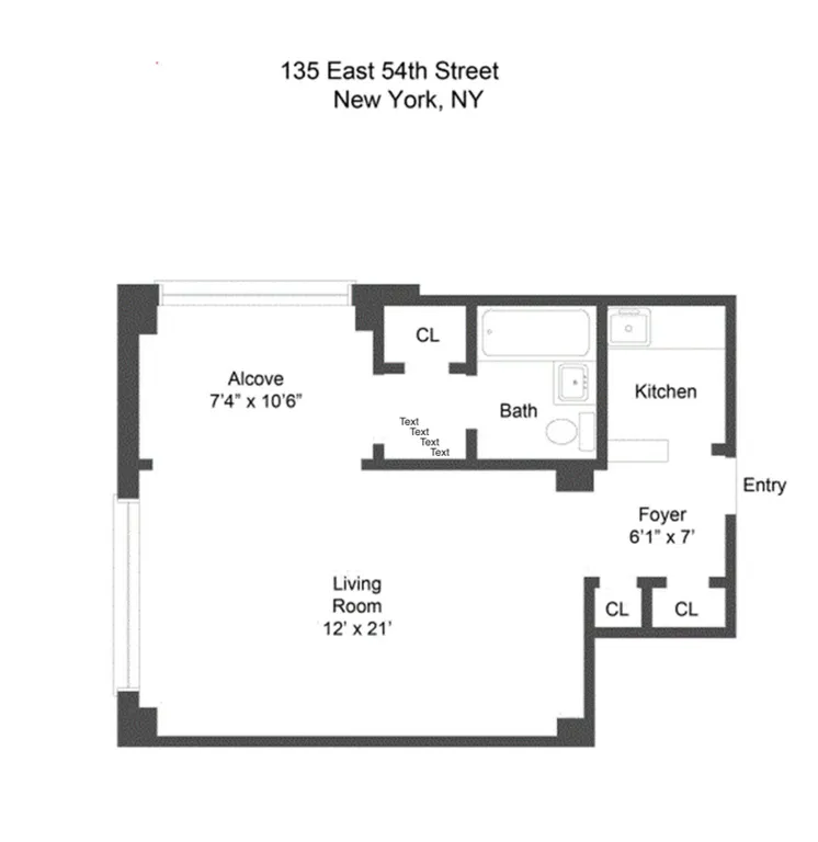 135 East 54th Street, 12J | floorplan | View 5