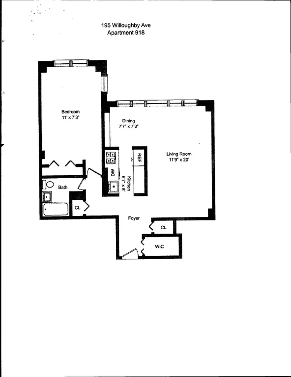 195 Willoughby Avenue, 918 | floorplan | View 4
