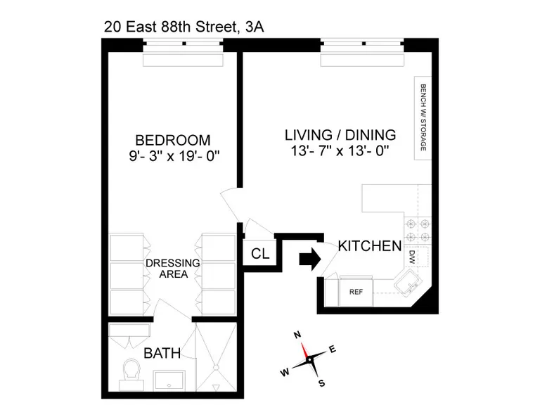 20 East 88th Street, 3A | floorplan | View 6