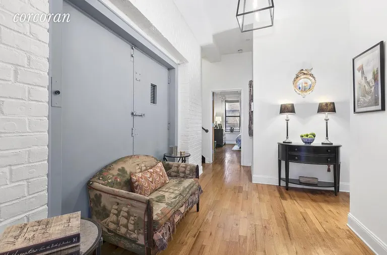 New York City Real Estate | View 138 Broadway, 2G | Entry foyer with freight elevator | View 7