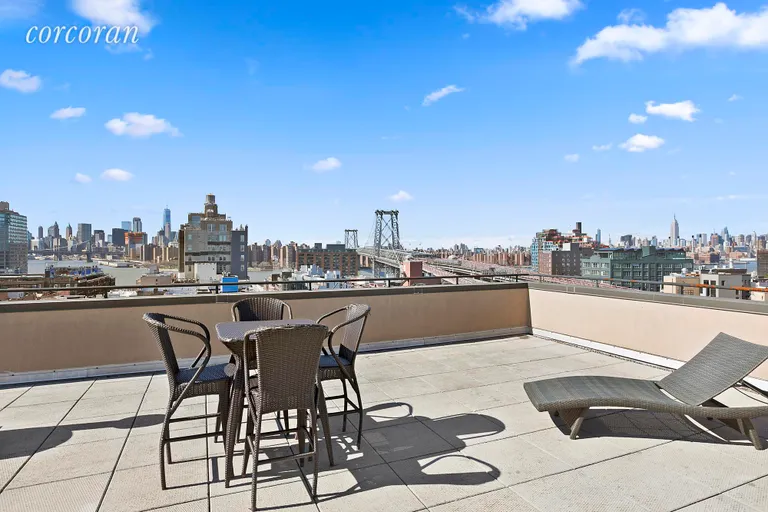 New York City Real Estate | View 138 Broadway, 2G | Glorious common roof deck | View 14