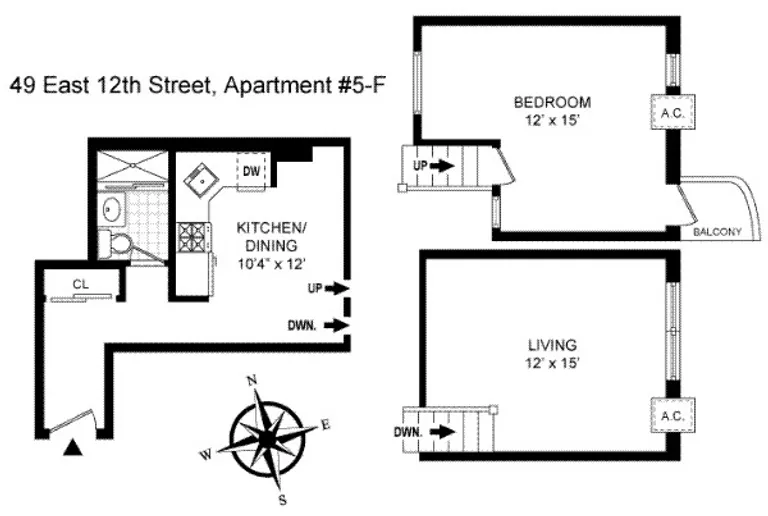 49 East 12th Street, 5F | floorplan | View 7