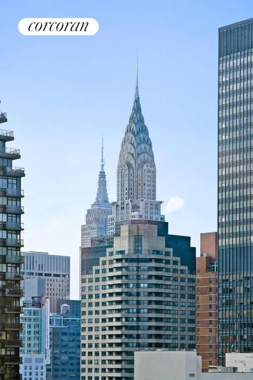 New York City Real Estate | View 400 East 51st Street, 27B | Southwestern view from Master | View 5
