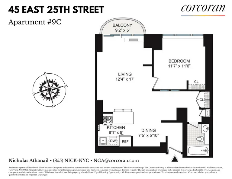 45 East 25th Street, 9C | floorplan | View 5