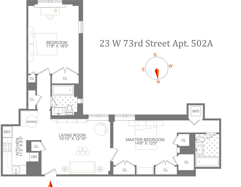 23 West 73rd Street, 502A | floorplan | View 7