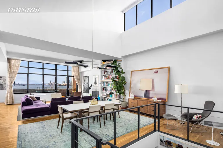 New York City Real Estate | View 360 Furman Street, 206 | Great room with soaring ceilings | View 3