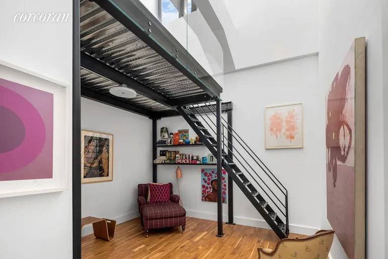 New York City Real Estate | View 360 Furman Street, 206 | Another double height lofted bedroom | View 9