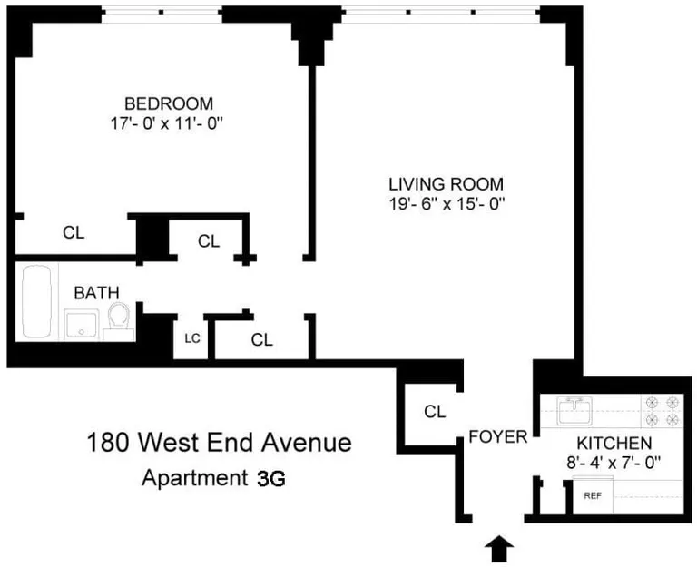 180 West End Avenue, 3G | floorplan | View 8