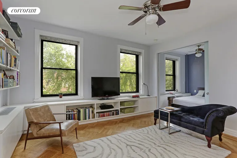 New York City Real Estate | View 132 State Street, 3A | Spacious living area overlooking trees | View 2