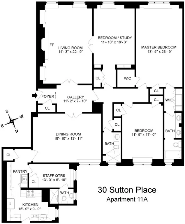 30 Sutton Place, 11A | floorplan | View 10