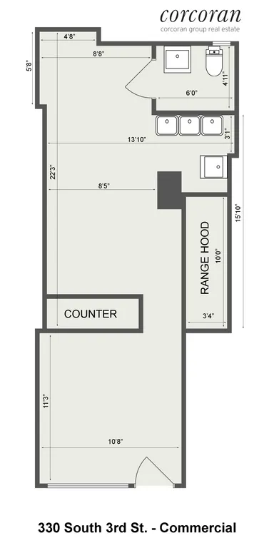 330 South 3rd Street, Commercial #1 | floorplan | View 5