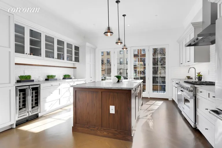 New York City Real Estate | View 60 Van Buren Street | South-Facing Custom Inset Kitchen w. 8'' Island   | View 2