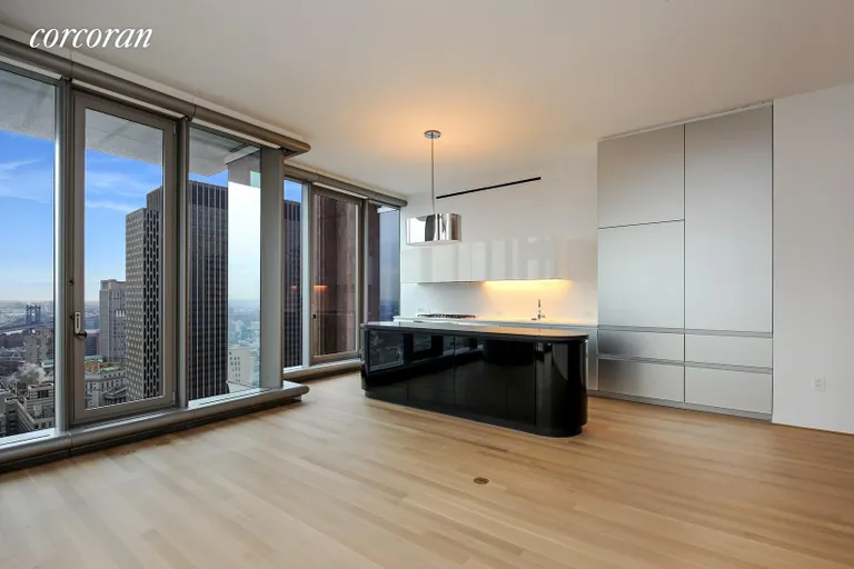 New York City Real Estate | View 56 Leonard Street, 34A EAST | Open Kitchen with Expandable Breakfast Bar | View 2