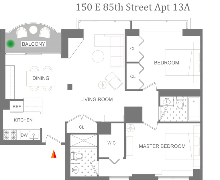 150 East 85th Street, 13A | floorplan | View 7