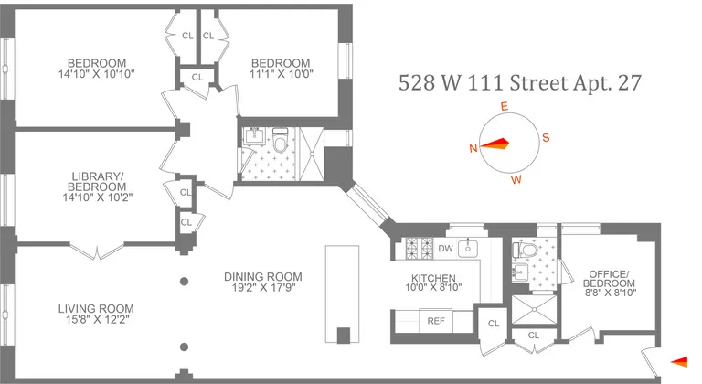 528 West 111th Street, 27 | floorplan | View 9