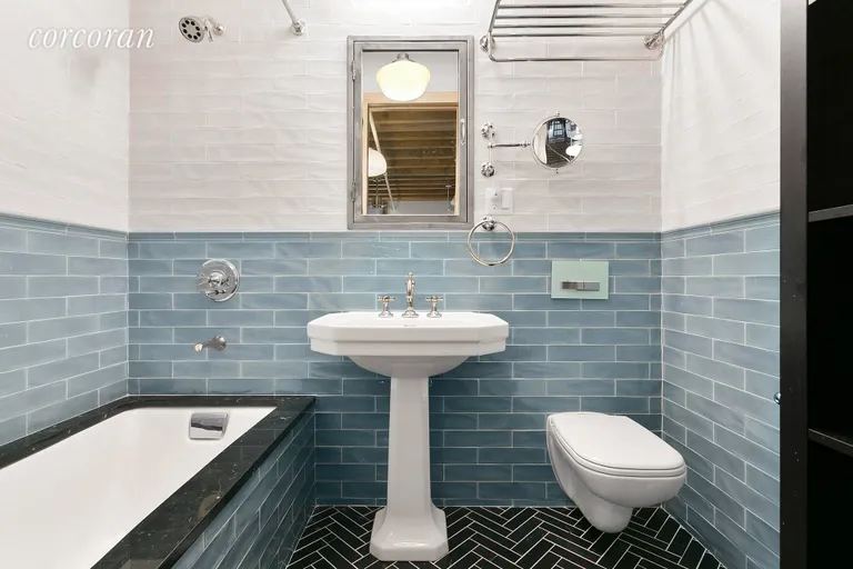 New York City Real Estate | View 50 BRIDGE STREET, 411 | Master Bathroom | View 8