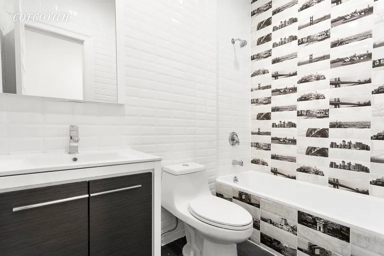 New York City Real Estate | View 89 Maujer Street | Charmingly tiled bathroom | View 7