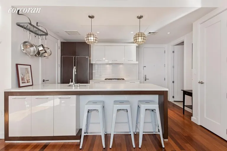 New York City Real Estate | View 125 North 10th Street, N5F | Gourmet Chef's Kitchen With Breakfast Bar  | View 2